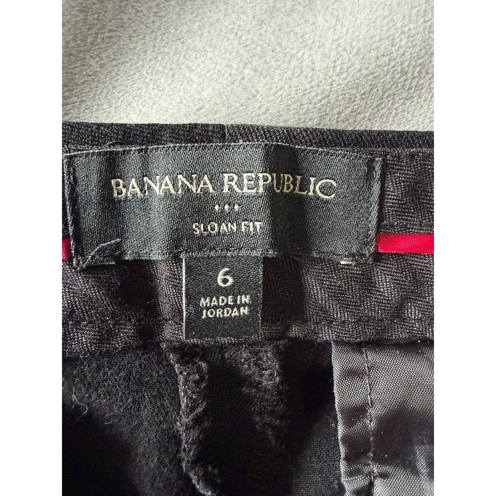 Banana Republic Sloan Fit Black Slim Leg Dress Pants Womens Size 6 Office Wear - Picture 3 of 3